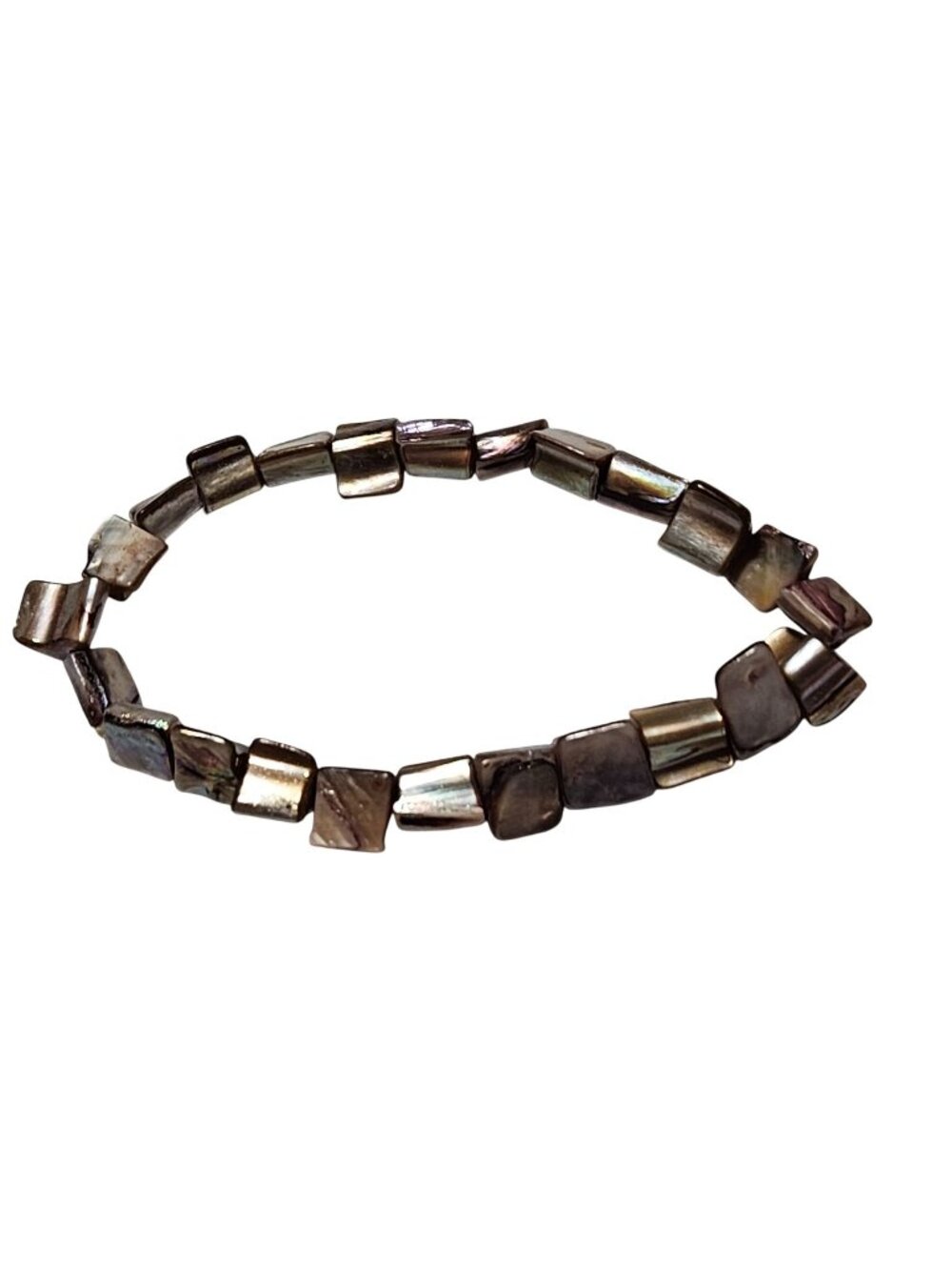 Boho Shell Bracelet Brown Mother Of Pearl Stretch Beach Resort Fashion Jewelry